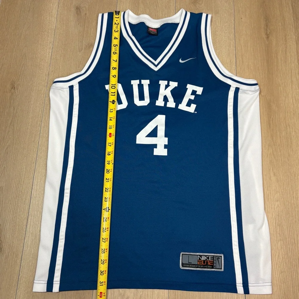 Nike Elite JJ Redick Duke Blue Devils Basketball Jersey Large White #4 NCAA Y2K